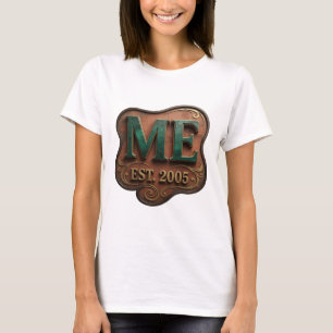 Trendy Gold ABSTRACT ART Artistic Motif T-Shirt
