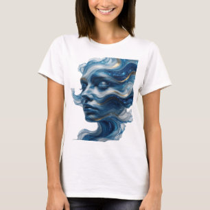 Trendy Gold ABSTRACT ART Fashion Print T-Shirt