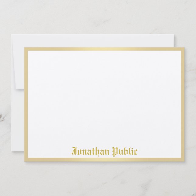 Trendy Gold Calligraphy Name Template Vintage Look (Front)