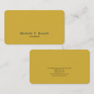 Trendy Gold Colour Background Plain Creative Business Card