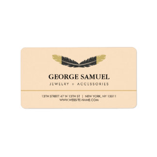 Trendy Gold Dipped Boho Feather Designer Pink Label