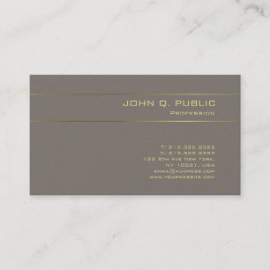 Trendy Gold Effect Sophisticated Plain Luxury Business Card