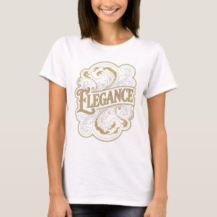 Trendy Gold ELEGANCE Statement Design T-Shirt