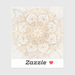 Trendy Gold Floral Mandala Marble Design
