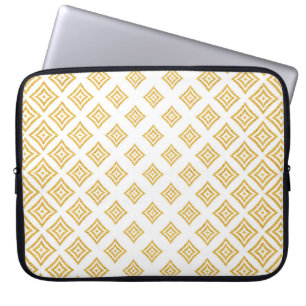 Trendy Gold Glitter Geometric Shapes Laptop Sleeve