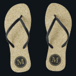 Trendy Gold Glitter Monogram Wedding Favour Flip Flops<br><div class="desc">Celebrate in style with these trendy wedding flip flops. This design is easy to personalise with your own wording and your guests will be thrilled when they receive these fabulous party favours.</div>