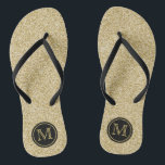 Trendy Gold Glitter Monogram Wedding Favour Flip Flops<br><div class="desc">Celebrate in style with these trendy wedding flip flops. This design is easy to personalise with your own wording and your guests will be thrilled when they receive these fabulous party favours.</div>