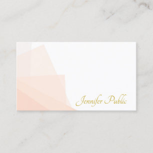Trendy Gold Handwritten Script Name Modern Elegant Business Card