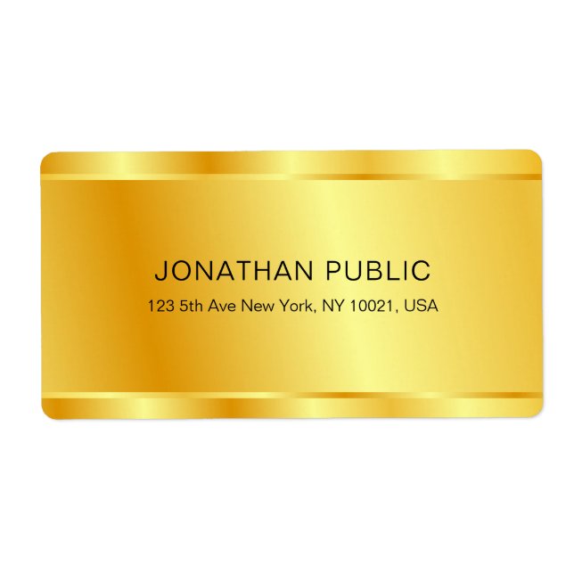 Trendy Gold Look Custom Elegant Glamour Template (Front)