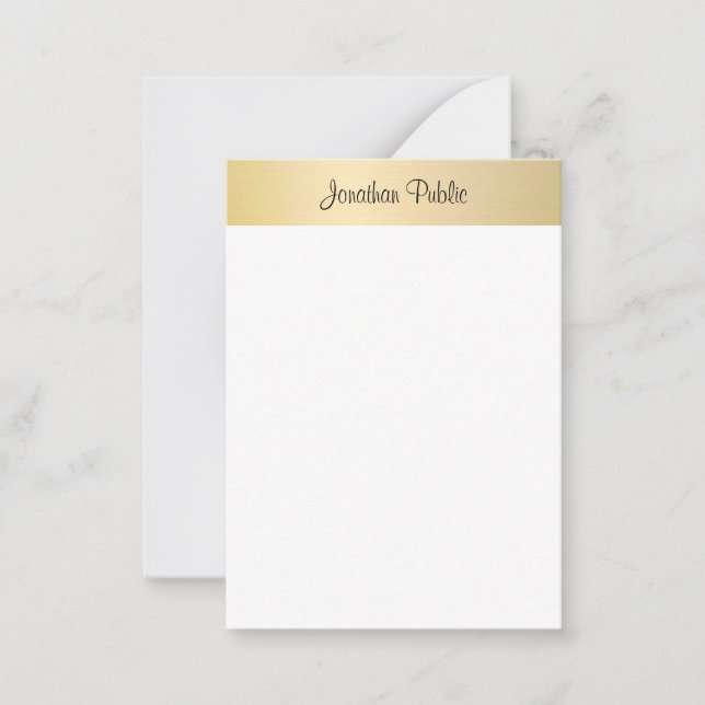 Trendy Gold Look Elegant Template Calligraphy (Front)