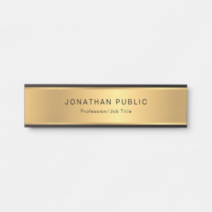 Trendy Gold Look Modern Professional Template Door Sign