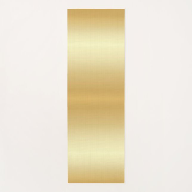 Trendy Gold Look Template Glamourous Modern Custom Yoga Mat (Front)