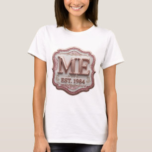Trendy Gold ME ESTABLISHED 1984 Design T-Shirt