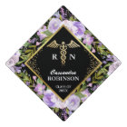 Trendy Gold Purple Floral Medical Nursing