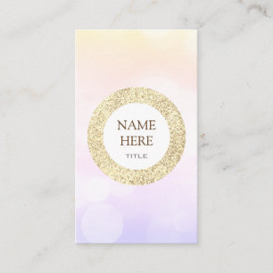 Trendy Gold Sequin Vertical Business Card