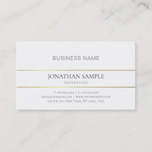 Trendy Gold Stylish Plain Simple Company Modern Business Card