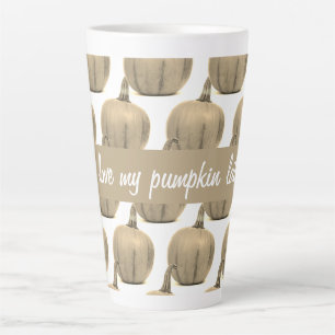 Trendy Golden Pumpkin I Love My Latte Mug