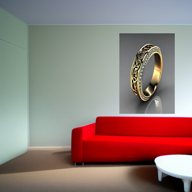 Trendy Golden ring | AI Art  Poster (Creator Uploaded)
