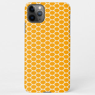 Trendy Golden Sun Yellow Oval Honeycomb Pattern iPhone 11Pro Max Case