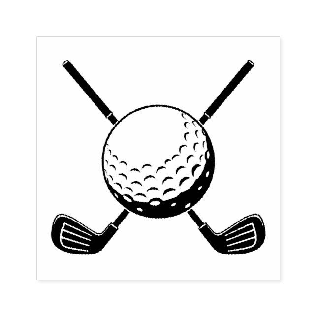 Trendy Golf Stick  Golfer Vintage Golfing    Rubber Stamp (Imprint)