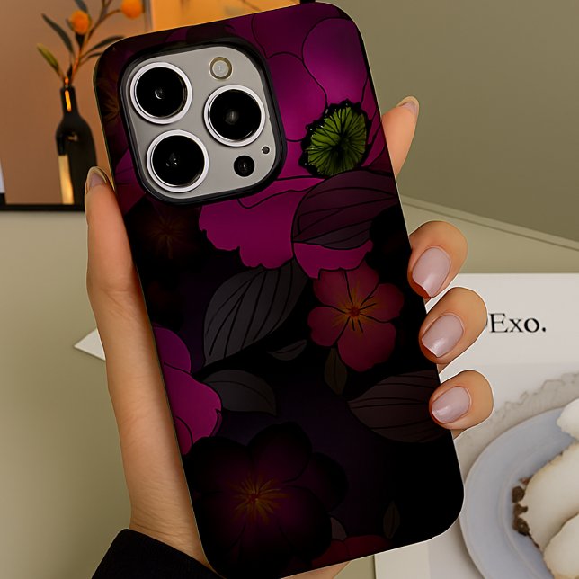 Trendy Gothic Dark Romance Plum Flower Case-Mate iPhone Case (Creator Uploaded)