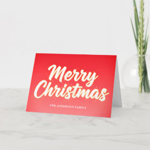 Trendy Gradient Merry Christmas Modern Holiday Card