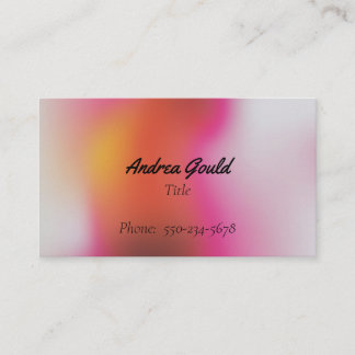 Trendy Gradient Ombre Feminine Business Card