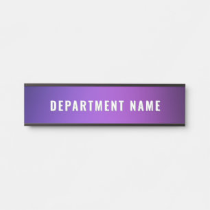 Trendy Gradient Simple Department Name Door Sign
