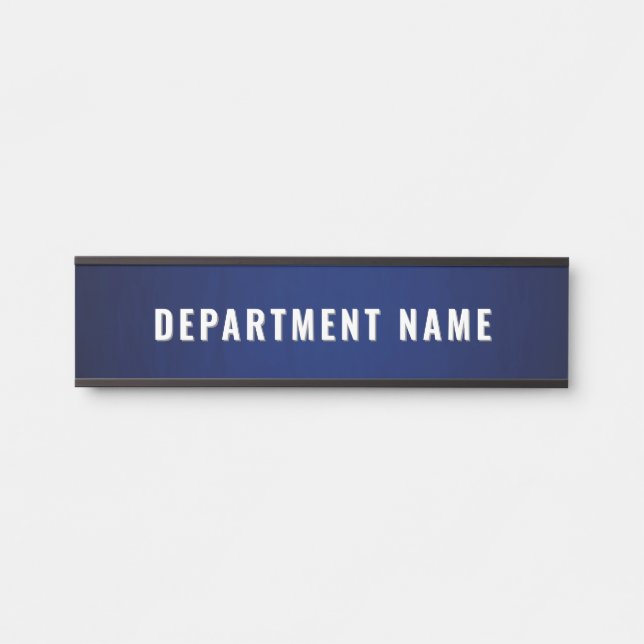 Trendy Gradient Simple Department Name Door Sign (Front)