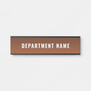 Trendy Gradient Simple Department Name Door Sign