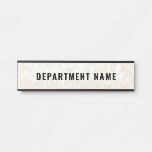 Trendy Gradient Simple Department Name Door Sign