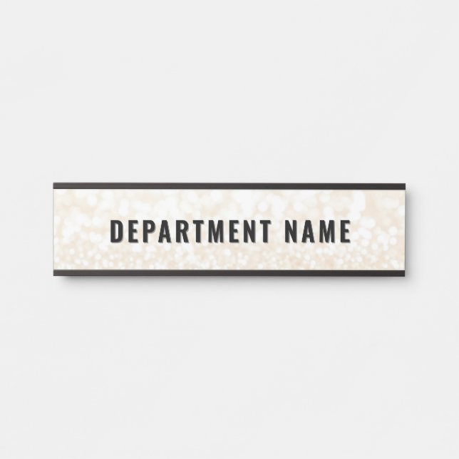 Trendy Gradient Simple Department Name Door Sign (Front)