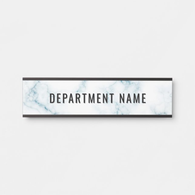 Trendy Gradient Simple Department Name Door Sign (Front)