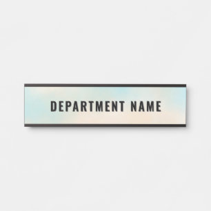 Trendy Gradient Simple Department Name Door Sign