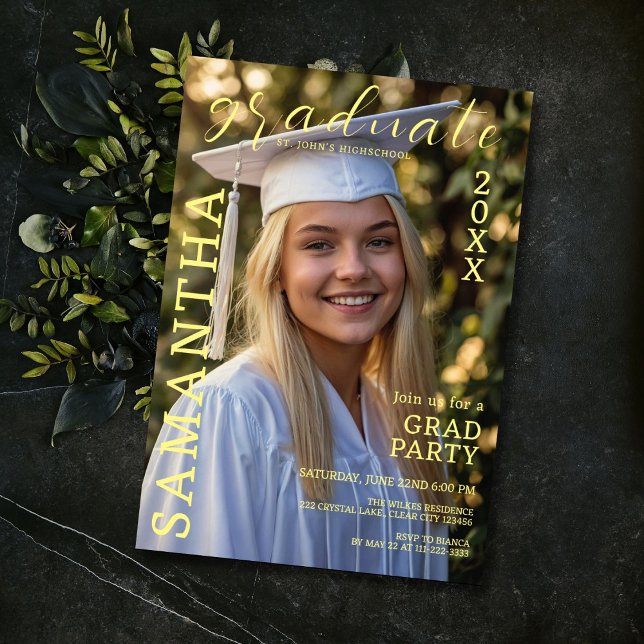Trendy Graduate Magazine Cover Inspired Graduation Invitation (Creator Uploaded)