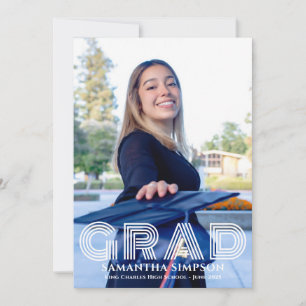 Trendy Graduation Announcement Invitation Card