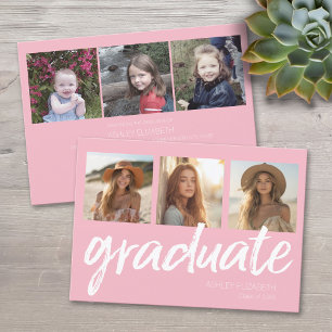 Trendy Graduation Party Announcement with 6 Photos