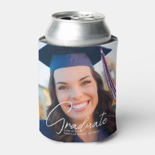 Trendy Graduation Senior Photo Keepsake Party Can Cooler