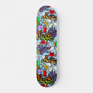 Trendy Graffiti Art Pattern  Skateboard