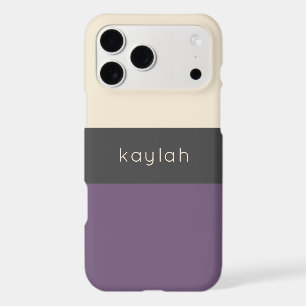 Trendy Grape Colour Block Pattern with Name
