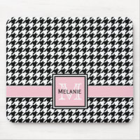 Trendy Graphic Houndstooth with Custom Monogram