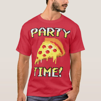 Trendy Graphic Pielated Pizza Party Time 33085631 T-Shirt