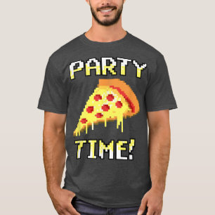 Trendy Graphic Pixelated Pizza Party Time!5634 T-Shirt