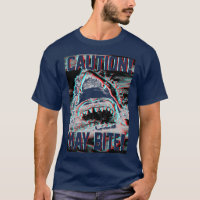 Trendy Graphic Shark Attack Caution May Bite