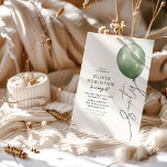 Trendy Green Balloon 60th Birthday Invitation<br><div class="desc">Embrace the 60th chapter of your life with our stylish and unique birthday invitations. With chic typography and a 'sixty' balloon string over a white background,  our invites are sure to set the tone for a birthday party that will be remembered for years to come.</div>
