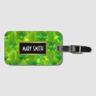 Trendy Green Clover 4 Lists Collection Luggage Tag