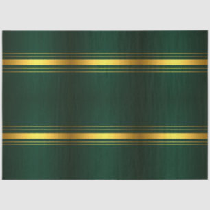 Trendy Green Gold Luxury Linen Texture Collection Tissue Paper