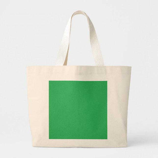 Trendy Green Grainy Background Large Tote Bag (Front)