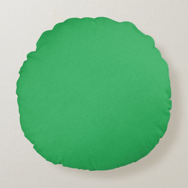 Trendy Green Grainy Background Round Cushion (Front)
