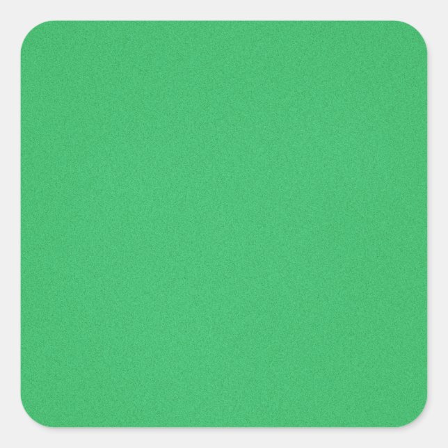 Trendy Green Grainy Background Square Sticker (Front)